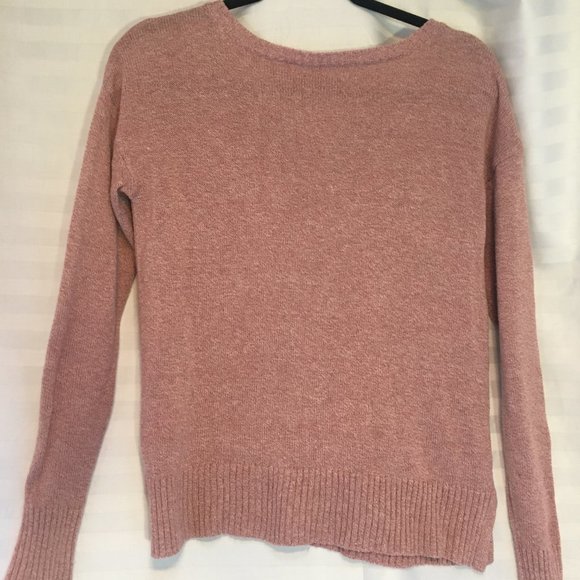 American Eagle Outfitters Long Sleeve Knit Pullover Lightweight Sweater Pink XS - Picture 3 of 14